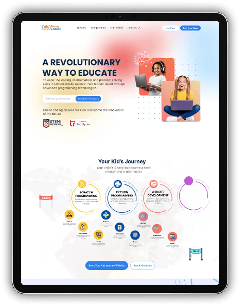 EdTech for kids (Landing page)