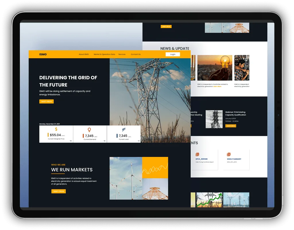 Energy grid company (Corporate site)