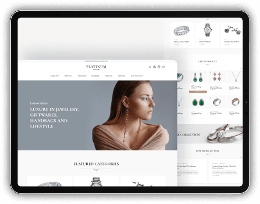 Platinum · luxury jewellery (E-commerce)
