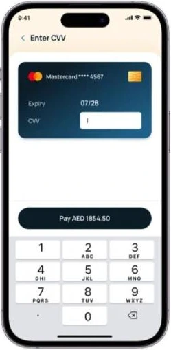 Card CVV confirmation