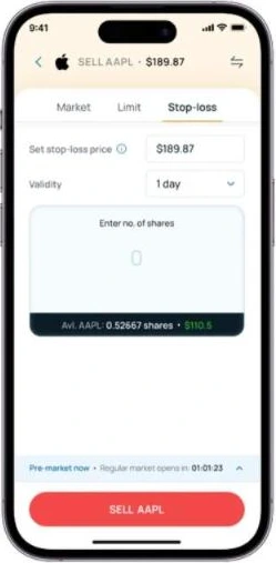 Sell with a stop-loss order